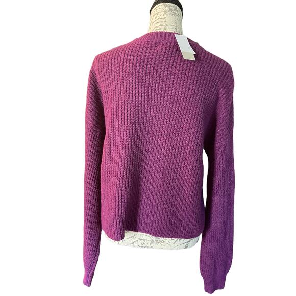 BP Purple Knit Cotton Blend Sweater NEW Size Medium - Picture 2 of 4